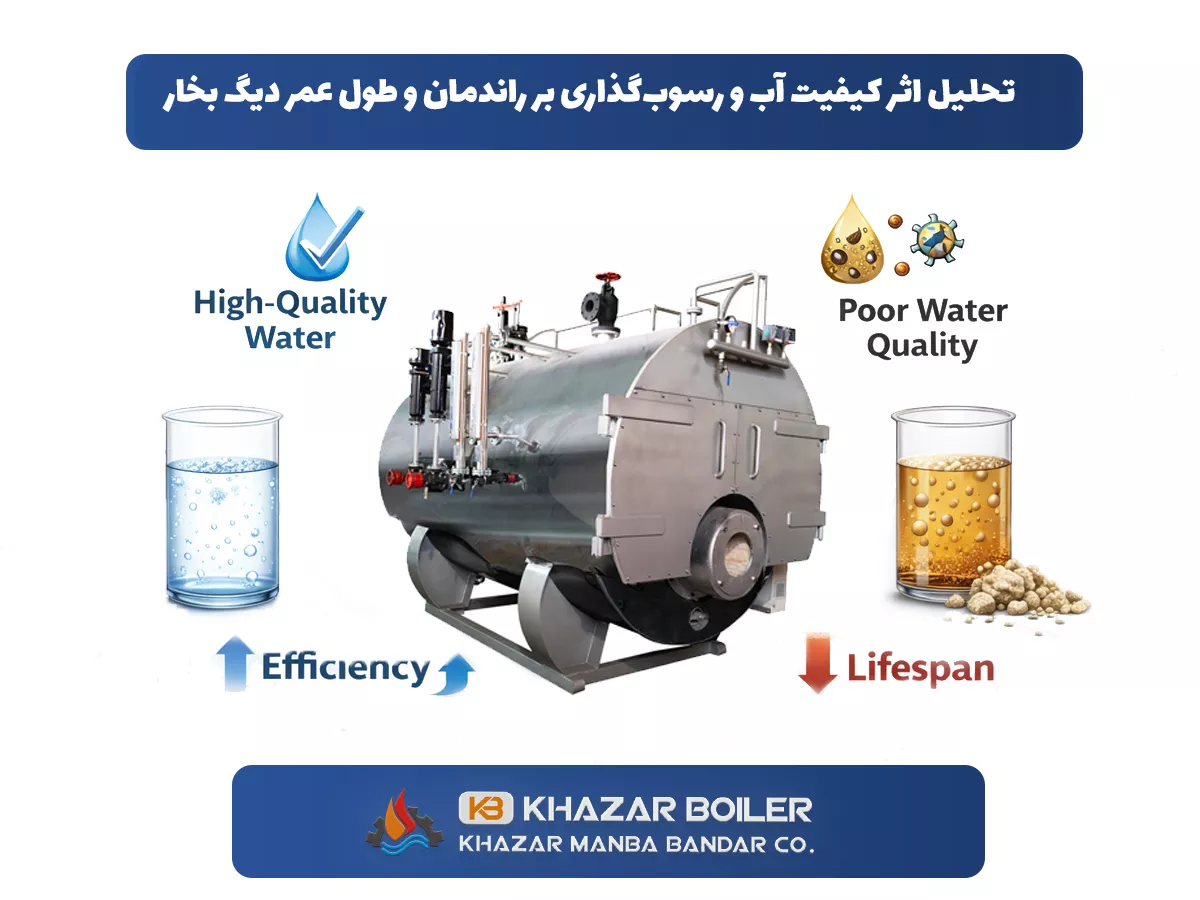 تحلیل اثر کیفیت آب و رسوب‌گذاری بر راندمان و طول عمر دیگ بخار